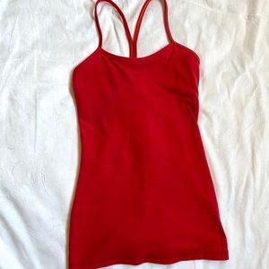 Lululemon Power Y Tank red/pink athletic tank top